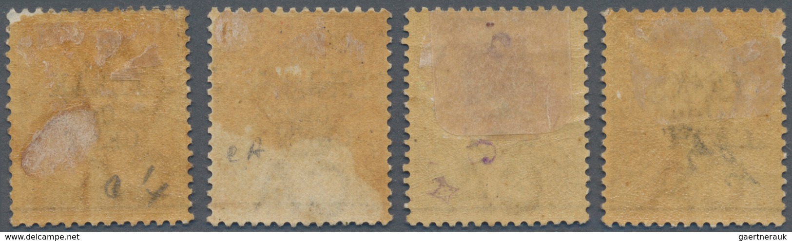 Malaiische Staaten - Perak: 1891, Straits Settlements QV 6c. Lilac Wmkd. Crown CA Four Stamps With B - Perak