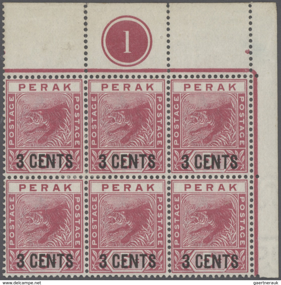 Malaiische Staaten - Perak: 1900/1950, Group Of Seven Blocks Of Four/six With CONTROLS. - Perak
