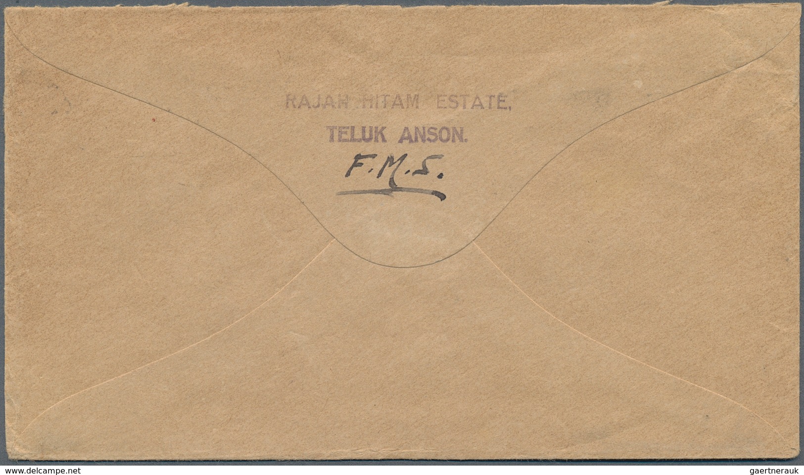 Malaiische Staaten - Perak: 1915/1941, TELOK ANSON: small group with 12 covers bearing different sta