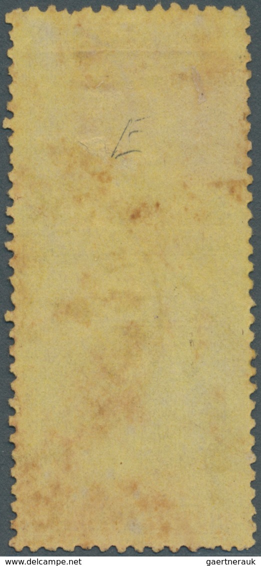 Malaiische Staaten - Sarawak: 1875, Sir Charles Brooke 4c. Red-brown On Yellow Vertical Pair IMPERFO - Sonstige & Ohne Zuordnung