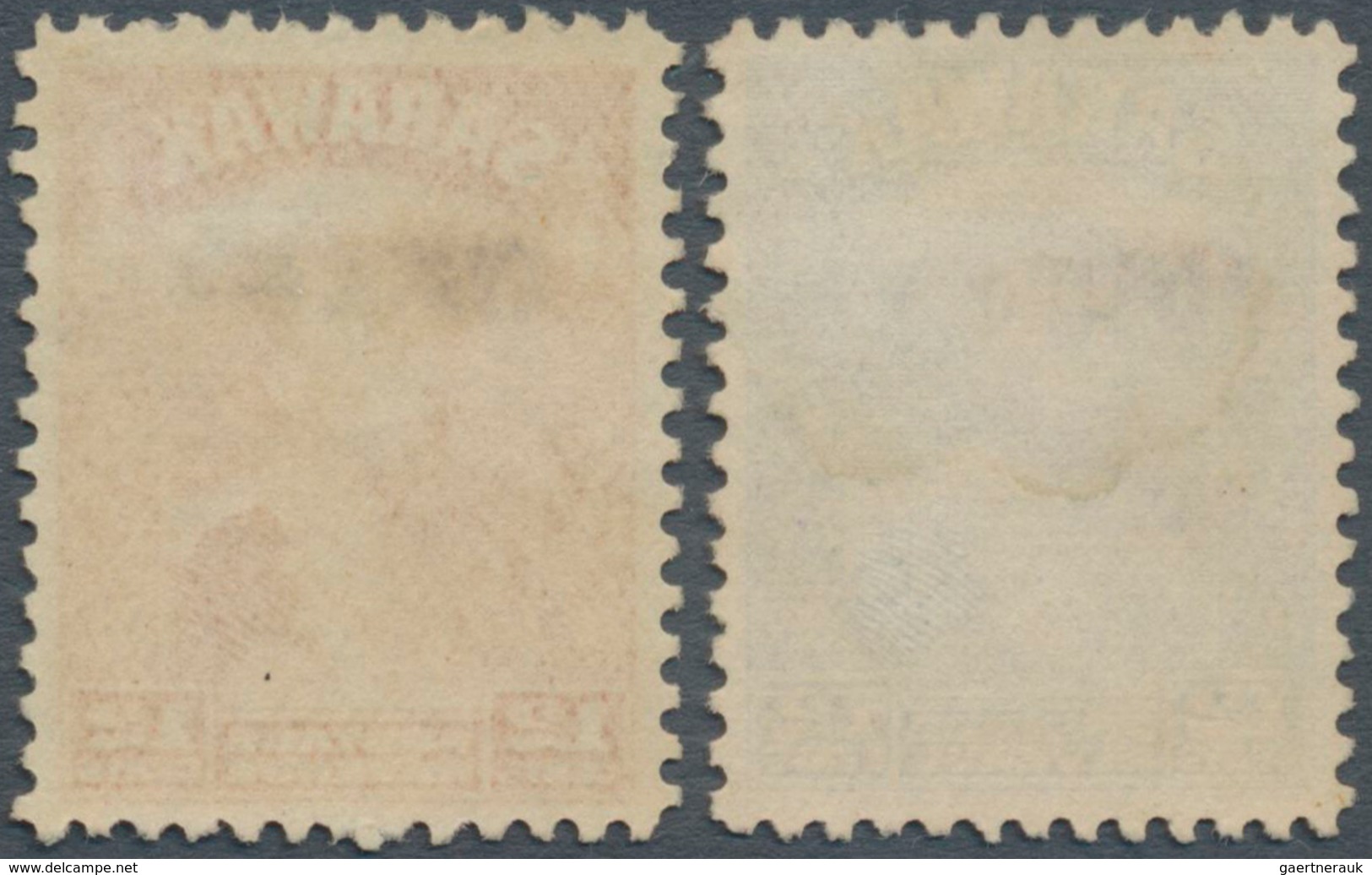 Malaiische Staaten - Sarawak: Japanese Occupation, 1942,12 C. Blue And 12 C. Orange, Each With Viole - Autres & Non Classés