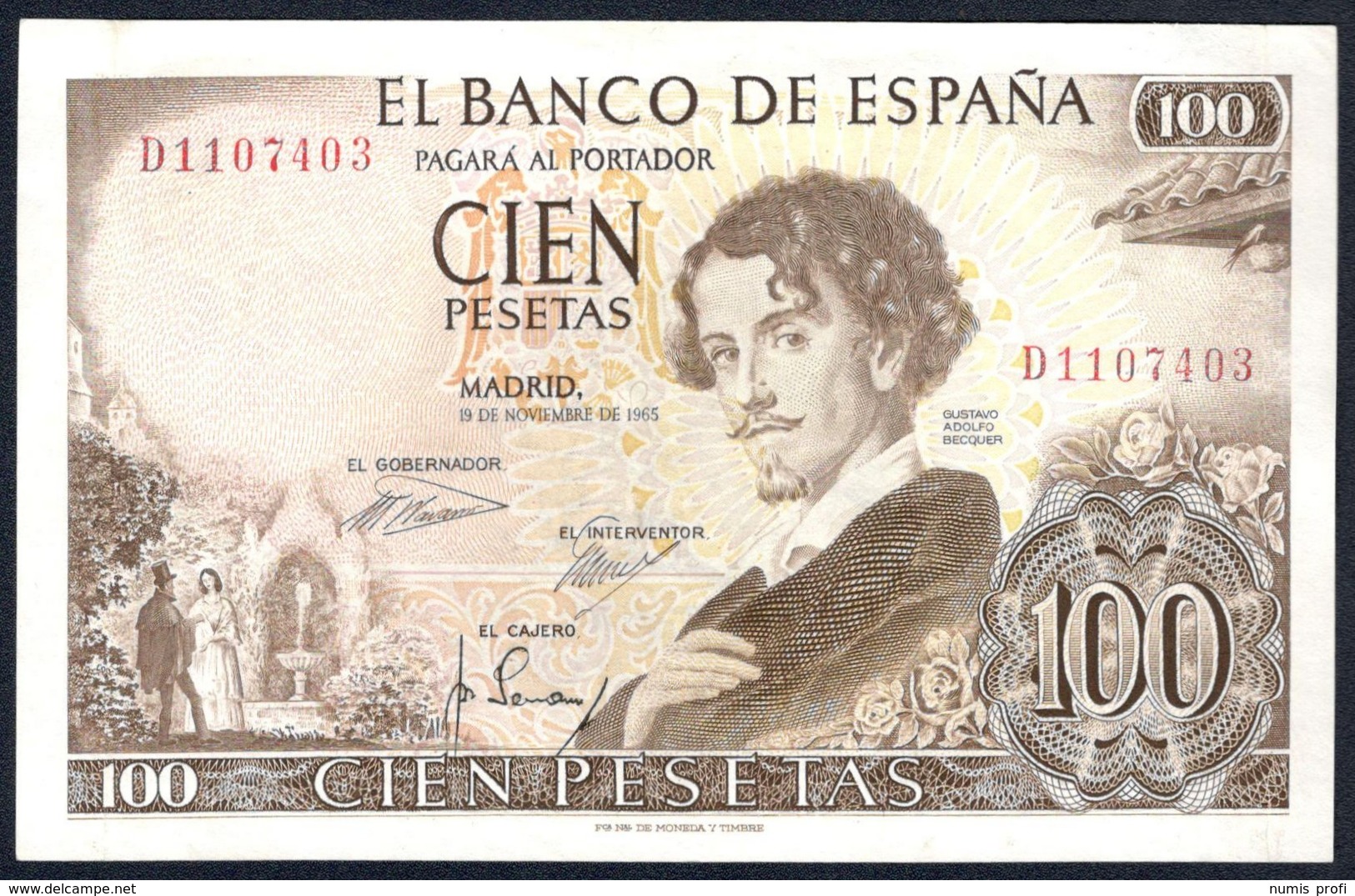 Spain - 100 Pesetas 1965 - P-150 - 100 Pesetas