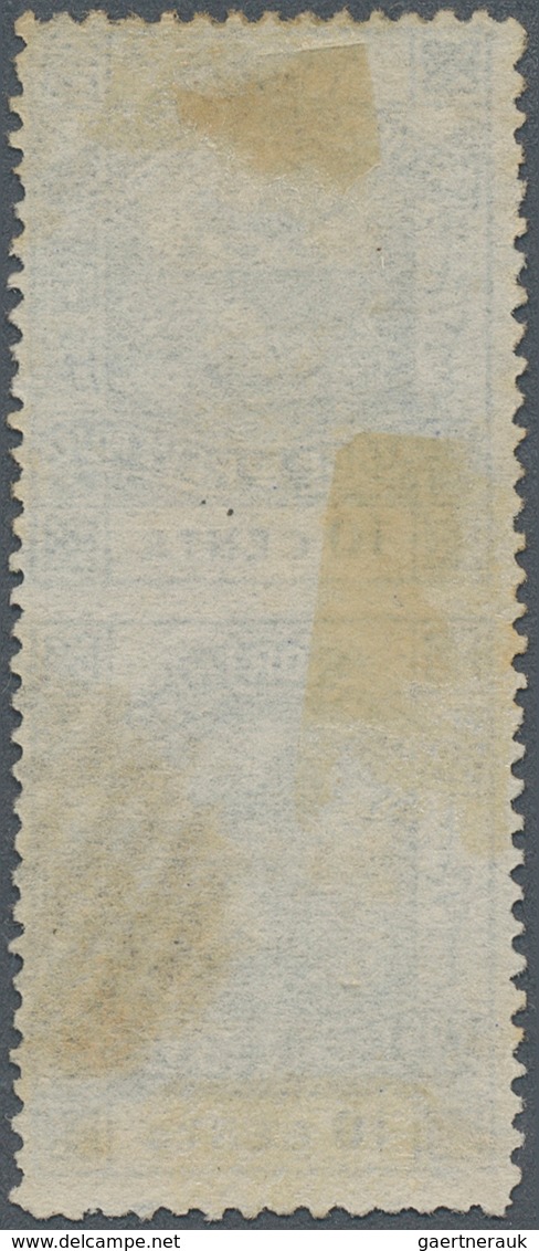 Nordborneo: 1891, Coat Of Arms (Postage&Revenue) 10c. Blue Vertical Pair IMPERFORATE Between Fine Us - Bornéo Du Nord (...-1963)