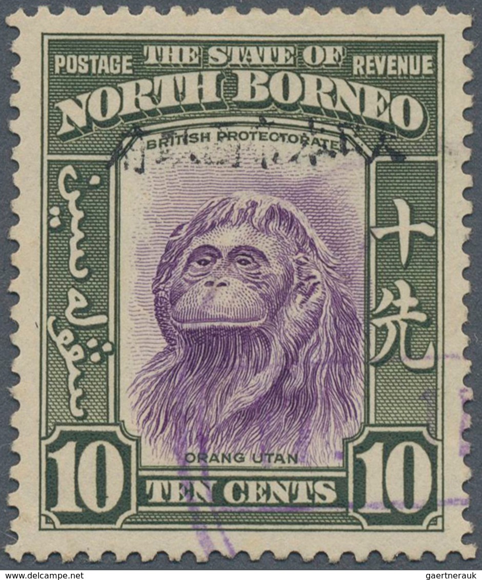 Nordborneo: Japanese Occupation,  1942, 10 C. With Black Overprint, Used (SG Cat.  £400.-). - Bornéo Du Nord (...-1963)