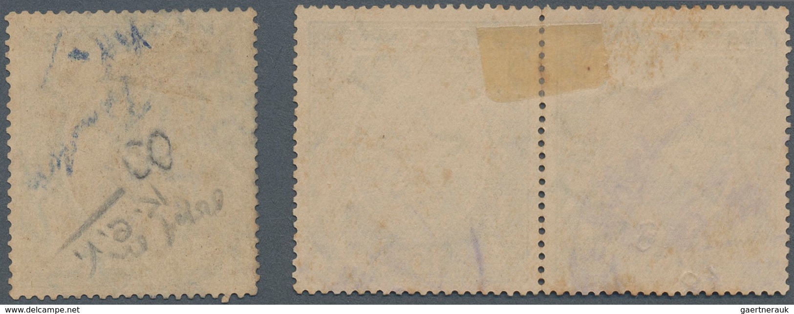 Pakistan: 1947 Local "PAKISTAN" Overprint On KGV. 15r. Pair And 25r., All Used, The 15r. Pair With D - Pakistan