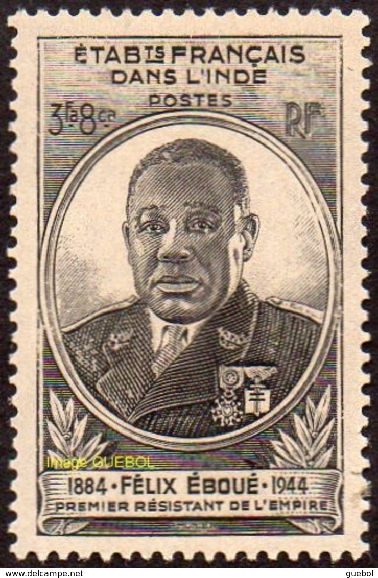 Détail De La Série - Gouverneur - Général Félix Eboué ** Inde N° 234. - 1945 Gouverneur-Général Félix Éboué