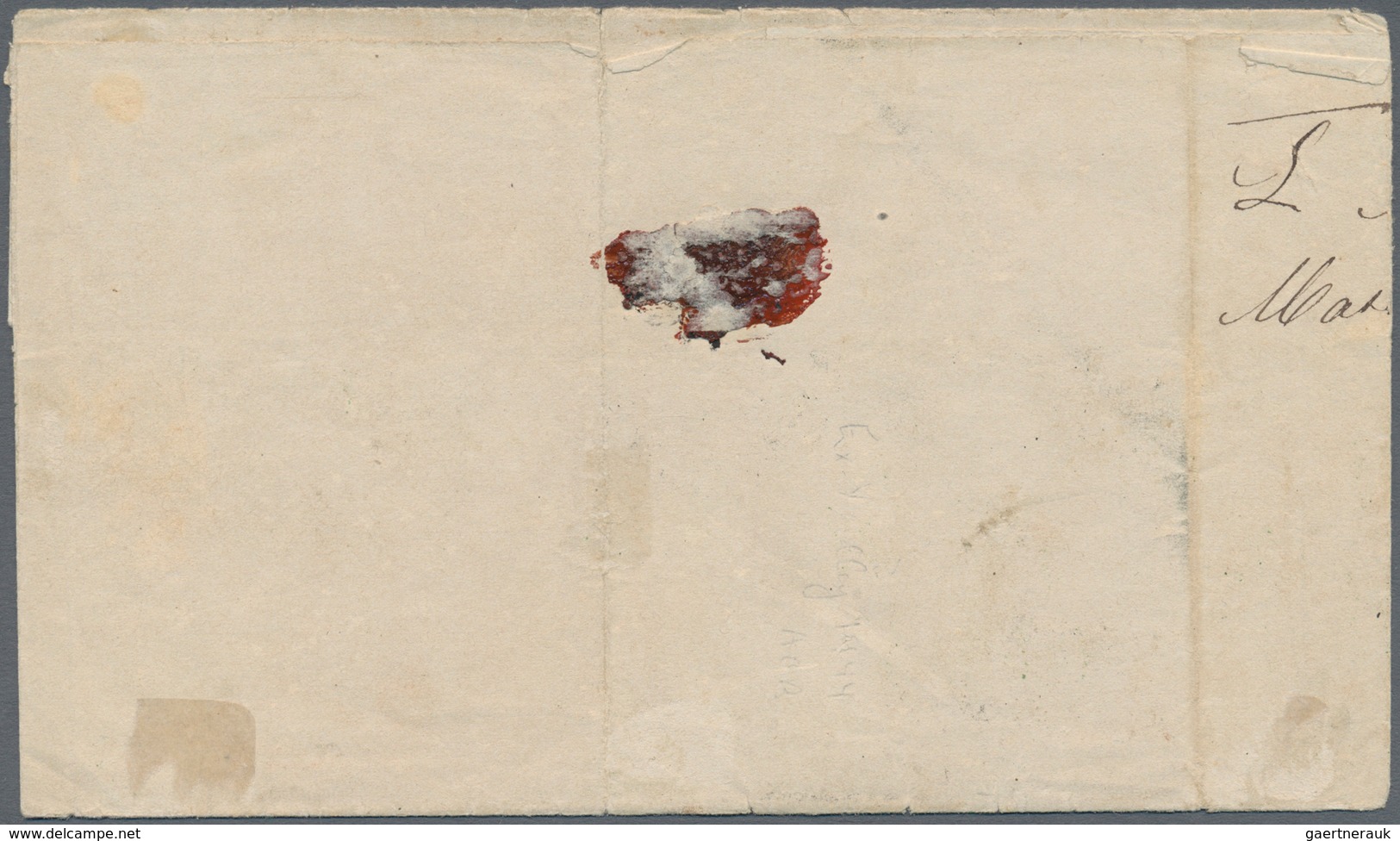 Philippinen: 1863, 5 Cuartos Vermillon (2, One Left Margin Copy) Tied Oval "ZAMBALES / TRIBUNAL / DE - Philippines