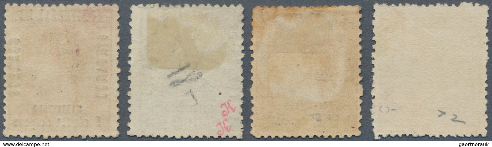 Philippinen: 1879, UPU Overprints, Both Types, Four Values Complete In Normal Perforation, Unused. S - Philippines