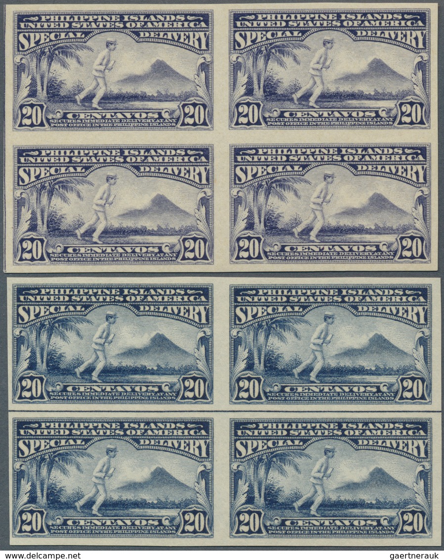 Philippinen: 1925/1931, Special Delivery Stamps Imperforate, 20c. Dull Violet And 20c. Violet Blue, - Philippinen