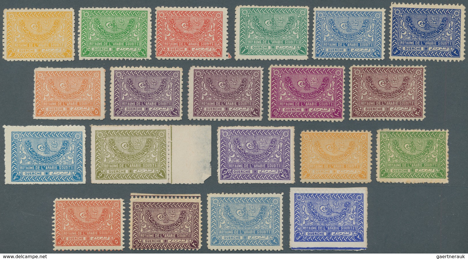 Saudi-Arabien: 1934/57, Definitive Series With Supplementary Values/colours, Unused Mounted Mint (so - Saudi-Arabien
