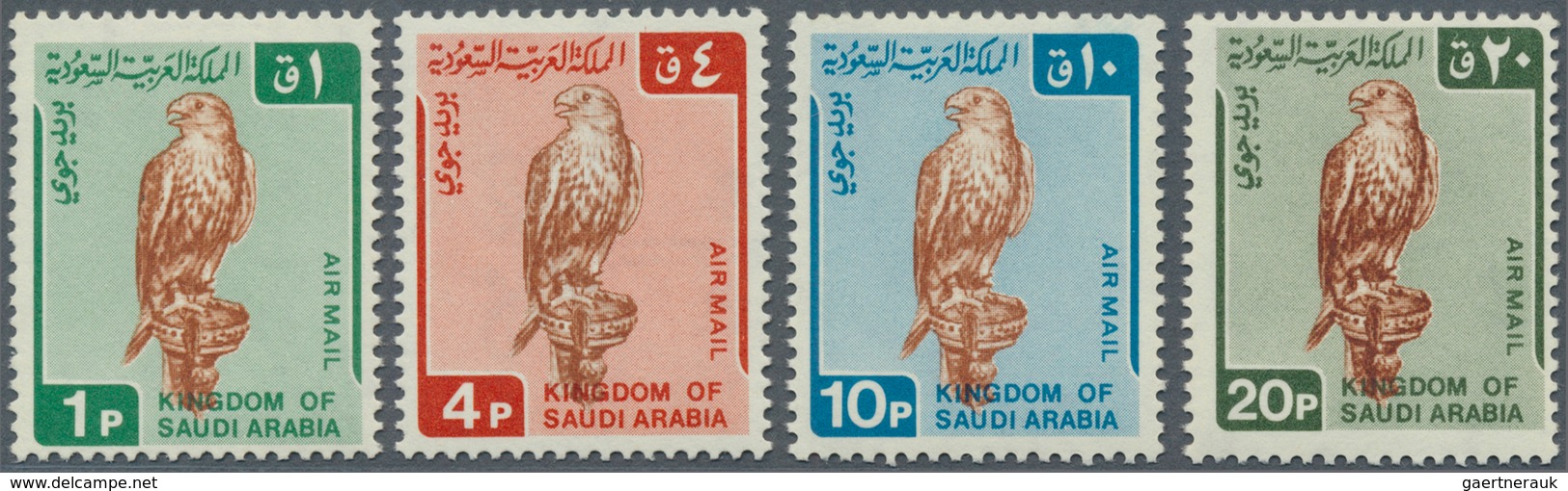 Saudi-Arabien: 1968, Falcon Airmail Set, Mint Never Hinged MNH (SG 1022/25, Scott C96/99). - Arabie Saoudite
