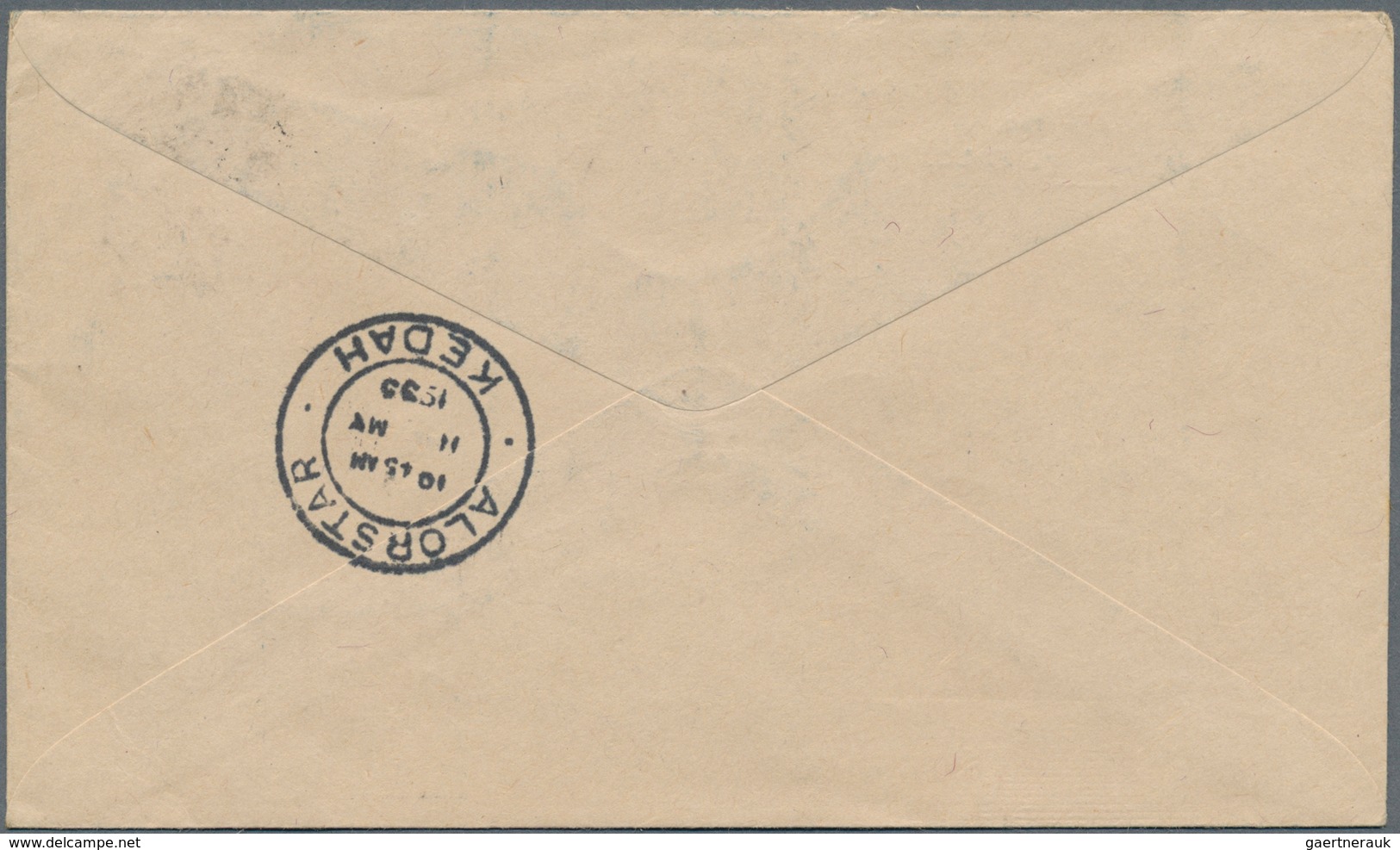 Singapur: 1933 (10.5.), Malaya Internal Airmail Cover With Green Cachet First Air Mail Singapore To - Singapur (...-1959)