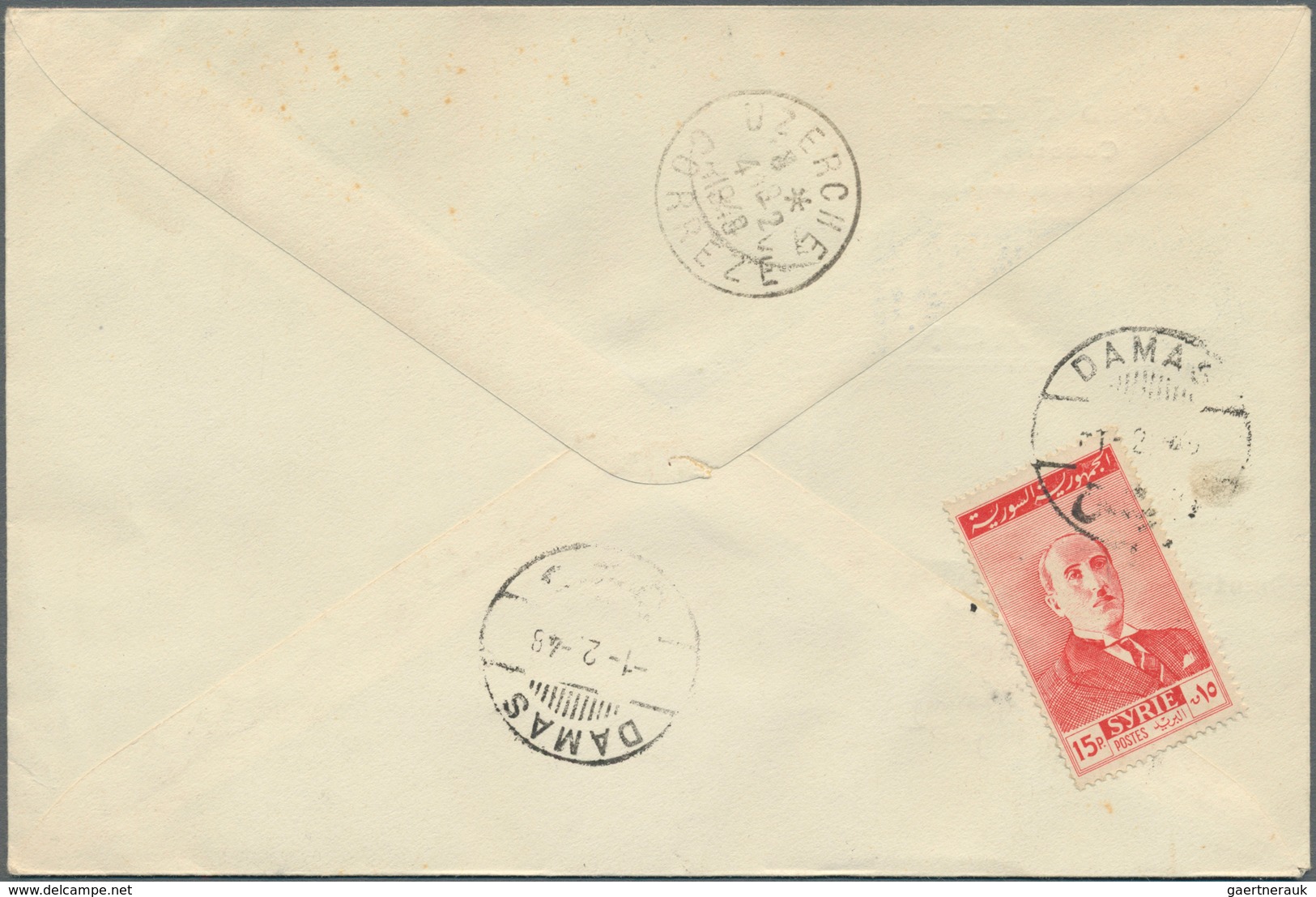 Syrien: 1945, President Shukri Al-Quwatli, 10pi. Red, Imperforate Mini Sheet With Four Stamps (sligh - Syrien