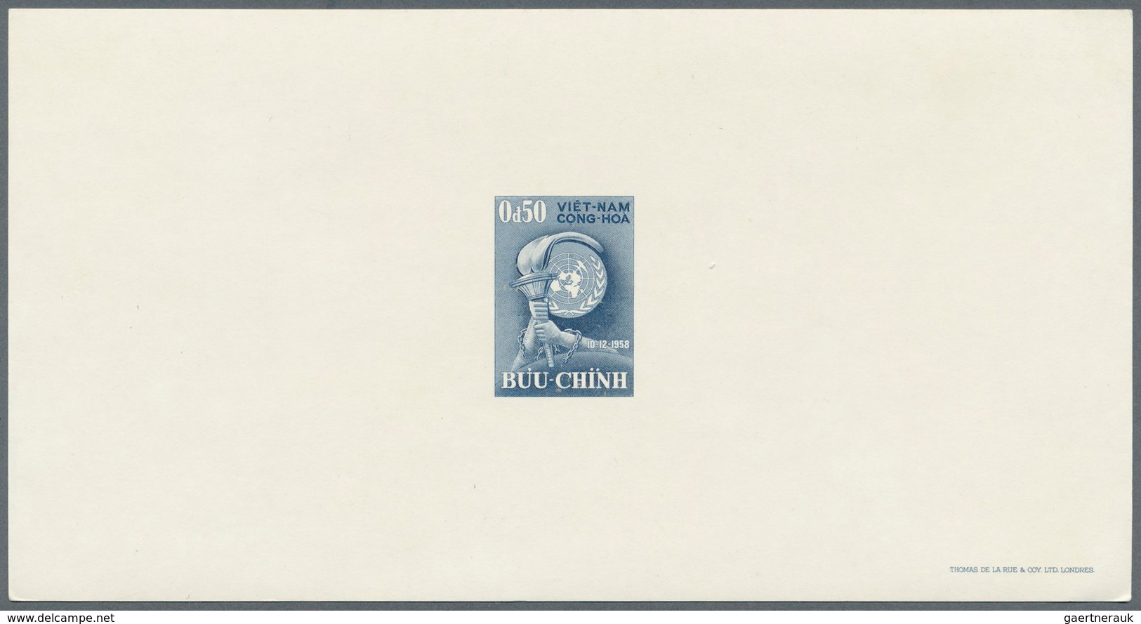 Vietnam - Besonderheiten: 1958, Epreuves De Luxe (14 Of 5 Issues) W. Imprint De La Rue London, Some - Viêt-Nam