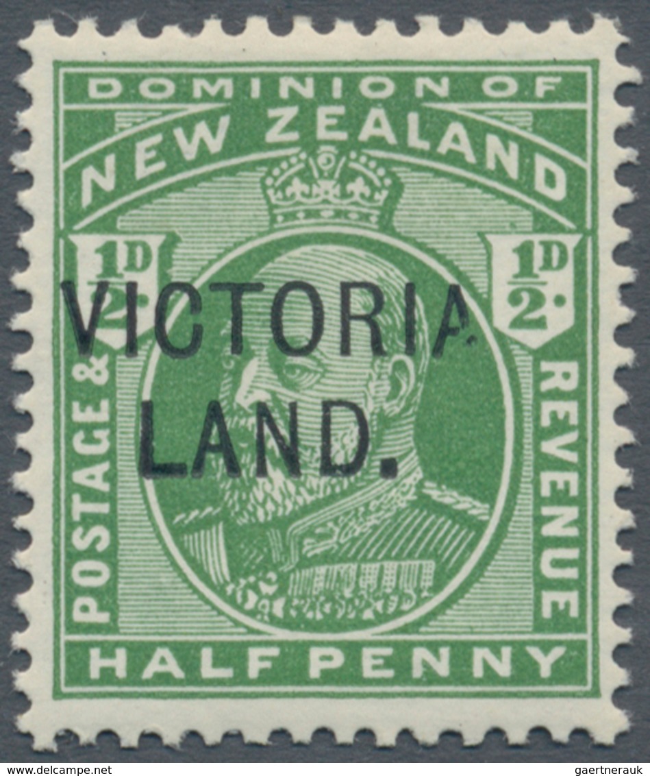 Thematik: Antarktis / Antarctic: 1911 Scott Expedition: ½d. Green From New Zealand Surcharge "VICTOR - Sonstige & Ohne Zuordnung