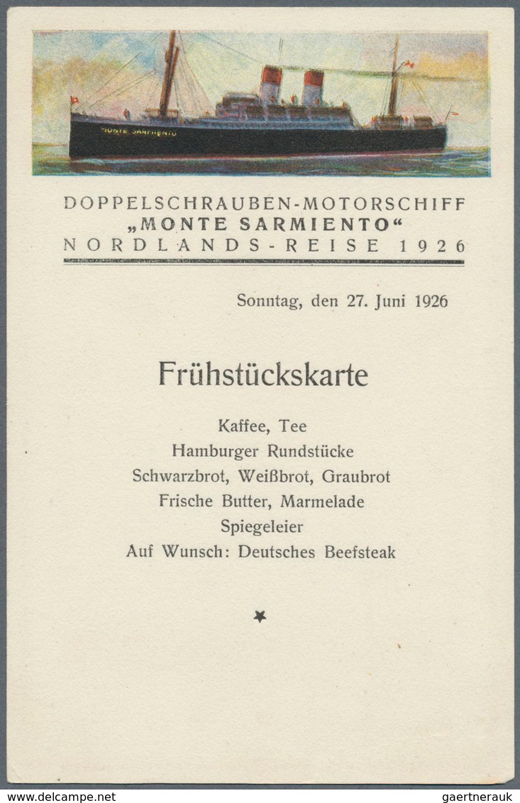 Thematik: Arktis / Arctic: 1926, June, Nordic Cruise Of Motor Ship "MONTE SARMIENTO", Eleven Unused - Autres & Non Classés