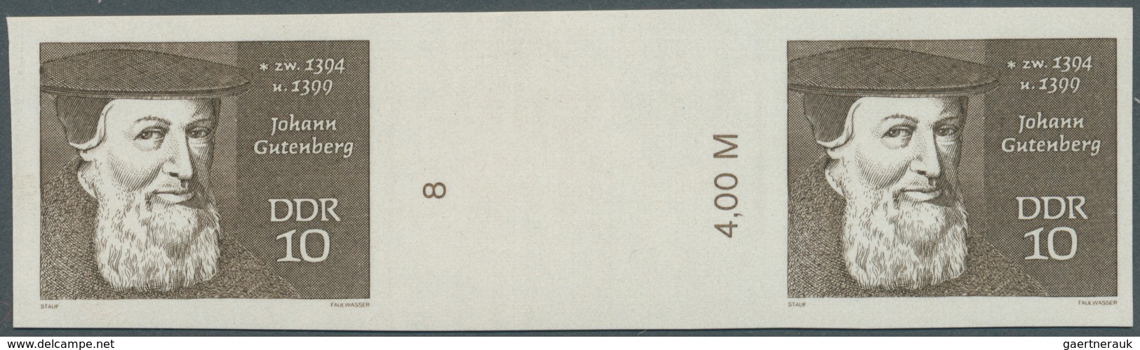 Thematik: Druck-Gutenberg / Printing-Gutenberg: 1970, DDR: Berühmte Persönlichkeiten 10 Pf. 'Johanne - Autres & Non Classés
