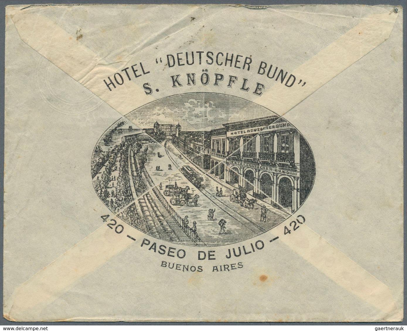 Thematik: Eisenbahn / Railway: 1903, Argentina: 5 Ct Red Postal Stationery Envelope, On Reverse Priv - Trains