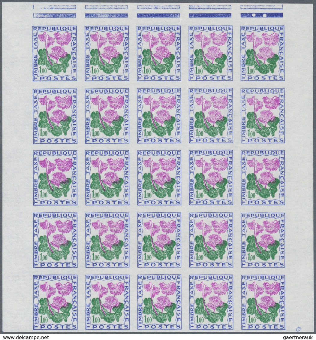 Thematik: Flora, Botanik / Flora, Botany, Bloom: 1964/1971, FRANCE: Postage Dues ‚FLOWERS‘ Complete - Autres & Non Classés