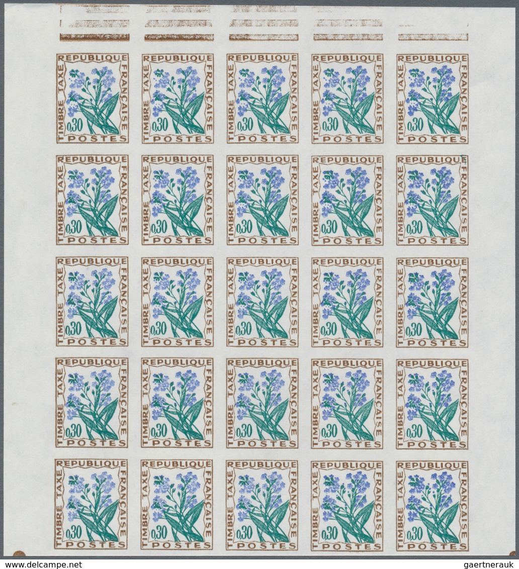 Thematik: Flora, Botanik / Flora, Botany, Bloom: 1964/1971, FRANCE: Postage Dues ‚FLOWERS‘ Complete - Sonstige & Ohne Zuordnung