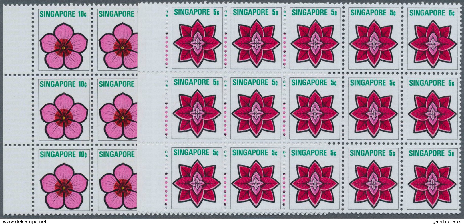 Thematik: Flora, Botanik / Flora, Botany, Bloom: 1973, SINGAPORE: Flowers And Fruits Defintives Comp - Sonstige & Ohne Zuordnung