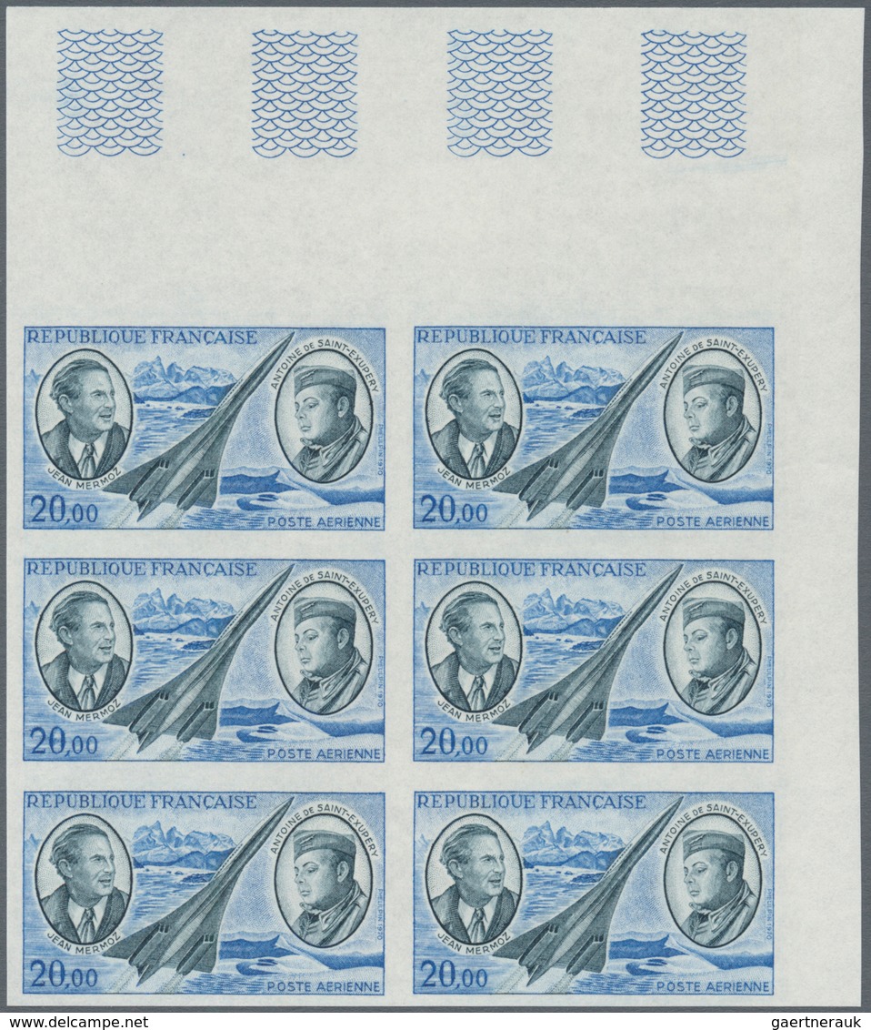 Thematik: Flugzeuge, Luftfahrt / Airoplanes, Aviation: 1970, FRANCE: Airmail Stamp 20.00fr. ‚Flight - Avions