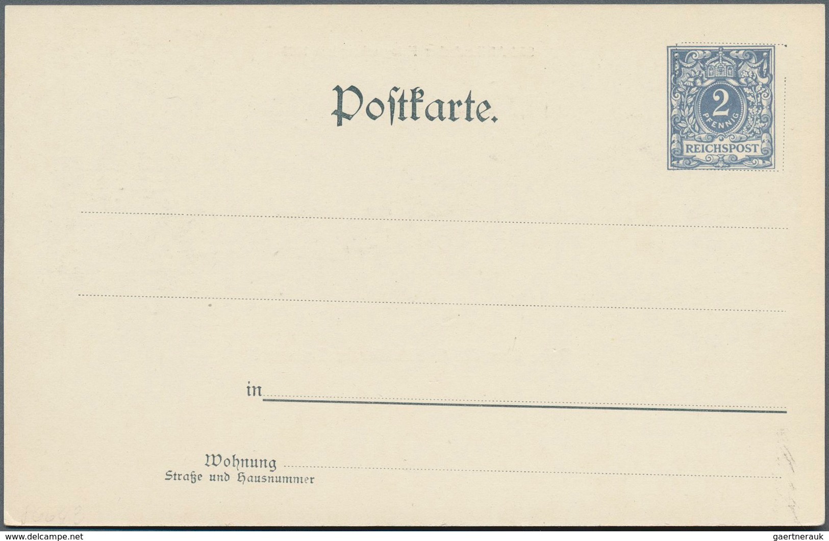 Thematik: Gold / Gold: 1900, Germany: 2 Pf Numerals Private Psc, On Reverse Depiction "Reise über Di - Ohne Zuordnung