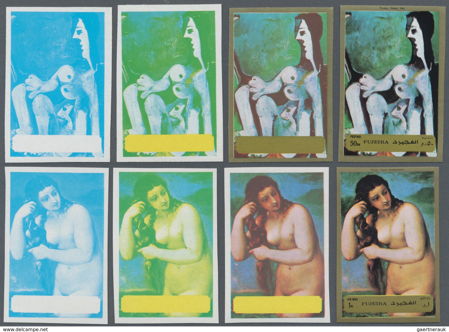 Thematik: Malerei, Maler / Painting, Painters: 1972, Fudschaira/Fujeira, Nude Painting (Titian, Pica - Autres & Non Classés