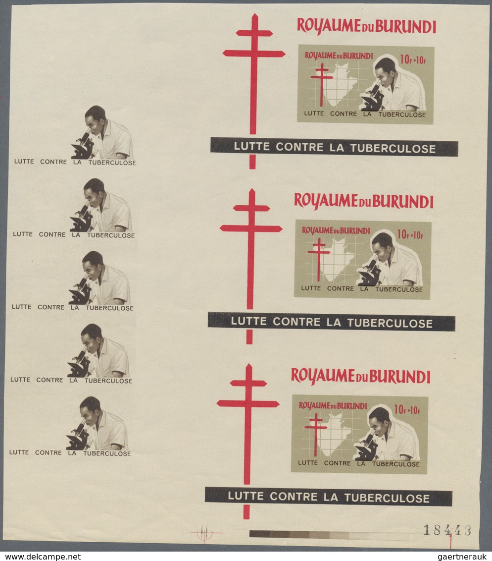 Thematik: Medizin, Gesundheit / Medicine, Health: 1965, BURUNDI: Anti Tuberculosis Issue (doctor Wit - Médecine