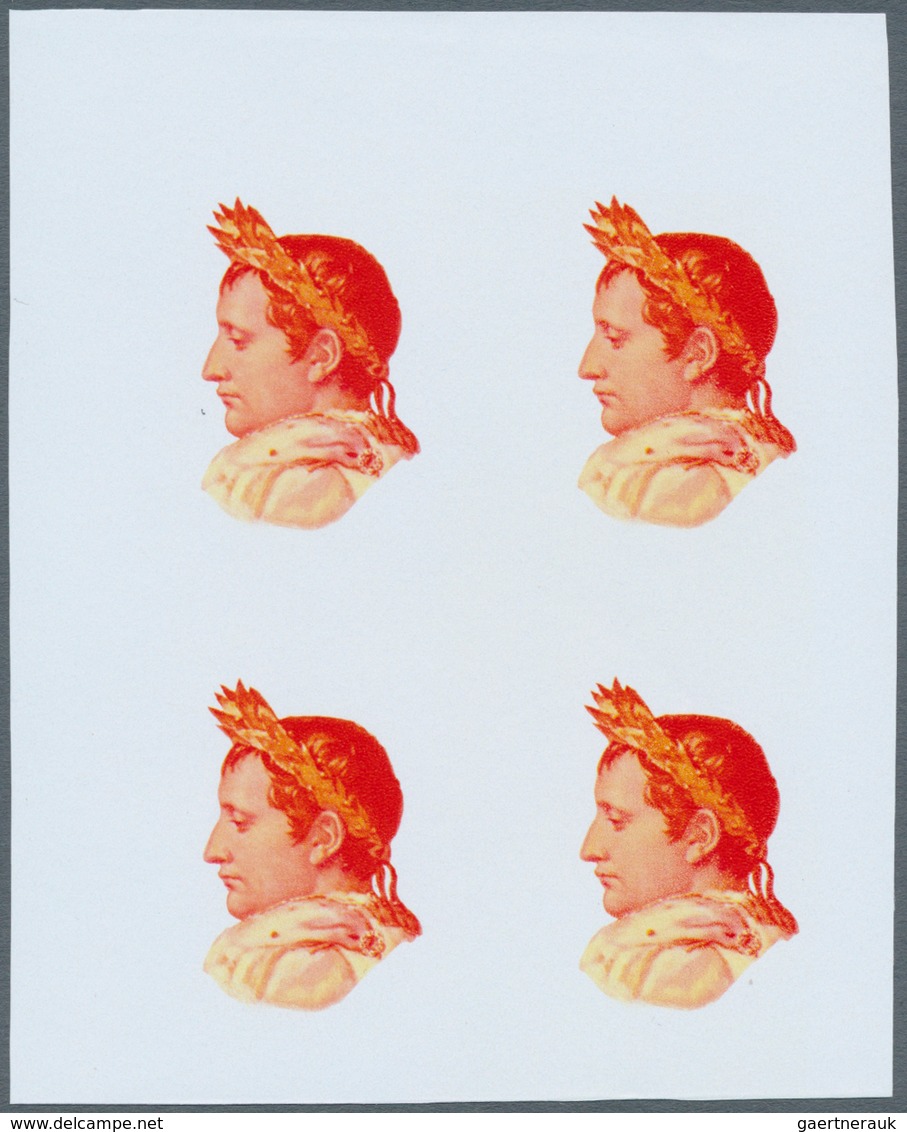 Thematik: Napoleon: 1971, Ajman, CELEBRITIES, Napoleon Bonaparte - 8 Items; Progressive Plate Proofs - Napoléon