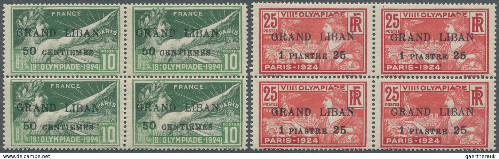 Thematik: Olympische Spiele / Olympic Games: 1924, Libanon, Olympic Games, Complete Set As Blocks Of - Other & Unclassified