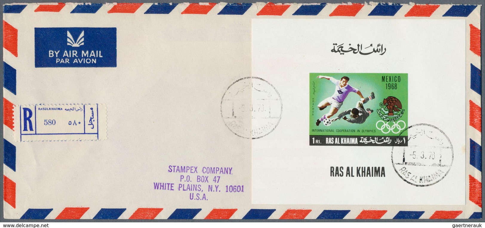 Thematik: Olympische Spiele / olympic games: 1969, Ras al Khaima, Olympic Games Cooperation, five re