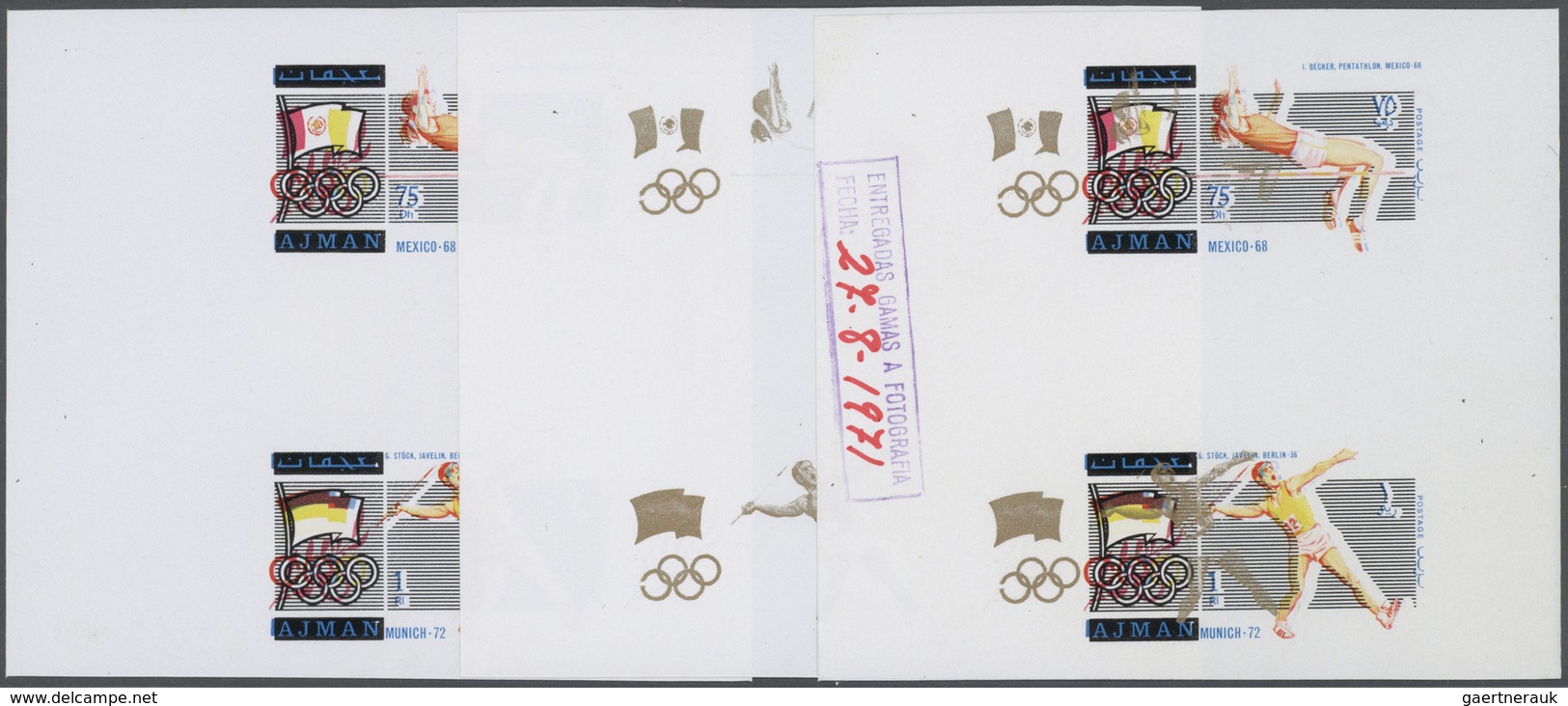 Thematik: Olympische Spiele / Olympic Games: 1971, OLYMPIC CHAMPIONS 1960-1976: Pentathlon, Javelin - Other & Unclassified