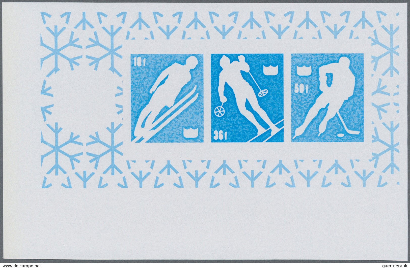 Thematik: Olympische Spiele / olympic games: 1976, BURUNDI: Olympic Winter games Innsbruck two diffe