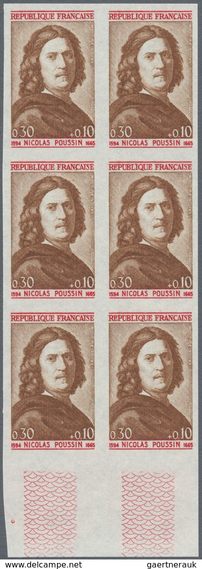 Thematik: Persönlichkeiten / personalities: 1965, FRANCE: Prominent persons complete set of four 0.3