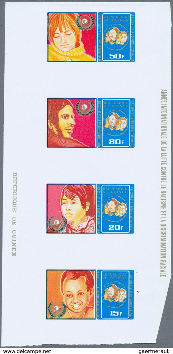 Thematik: Politik / Politics: 1972, Guinea. Lot Of 2 Collective Proofs In Unissued Colors For The Co - Non Classés