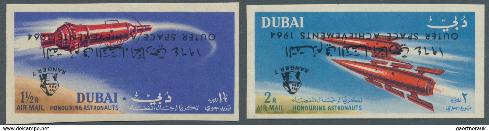 Thematik: Raumfahrt / Astronautics: 1964, Dubai, Ranger 7 / Outer Space Achievements, 1np. To 2r. Im - Autres & Non Classés