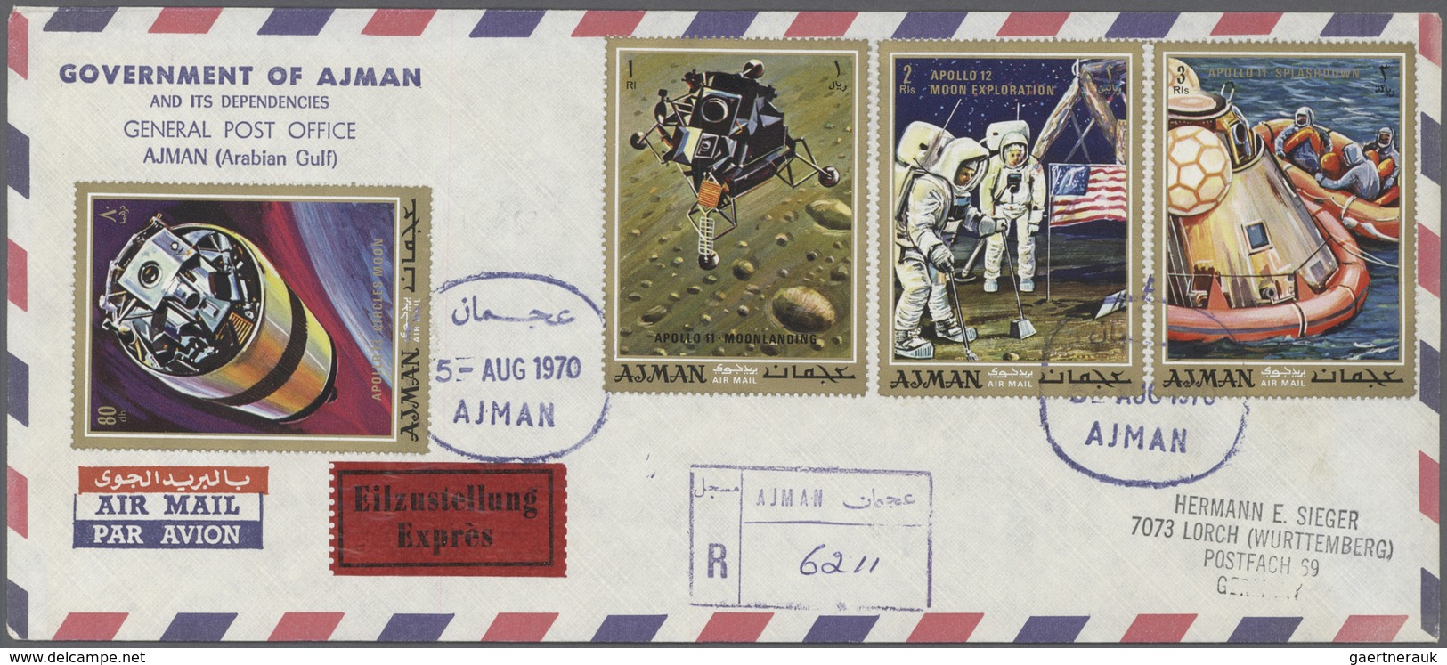 Thematik: Raumfahrt / Astronautics: 1970, Apollo 13, Complete Set Perf./imperf., Complete Set Of Six - Sonstige & Ohne Zuordnung