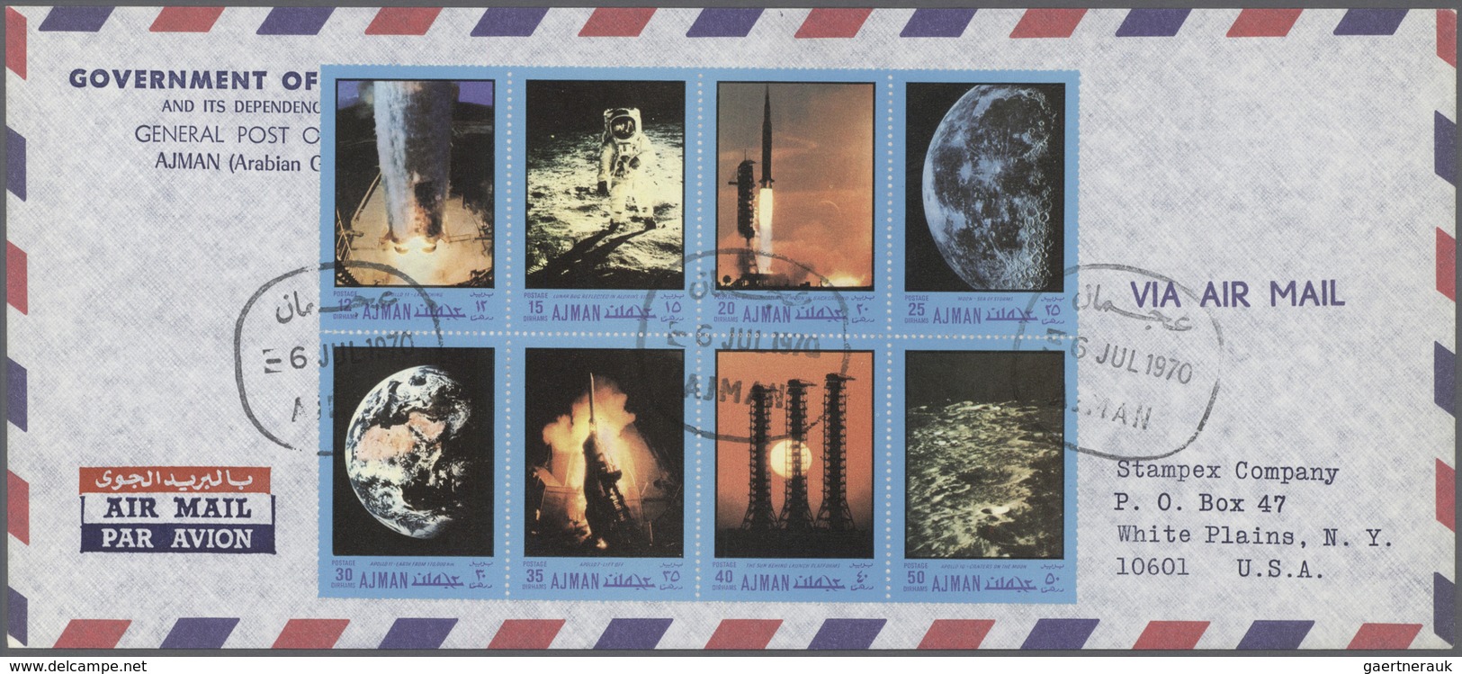 Thematik: Raumfahrt / Astronautics: 1970, Apollo/Gemini, Complete Set Perf./imperf. (se-tenant Block - Autres & Non Classés