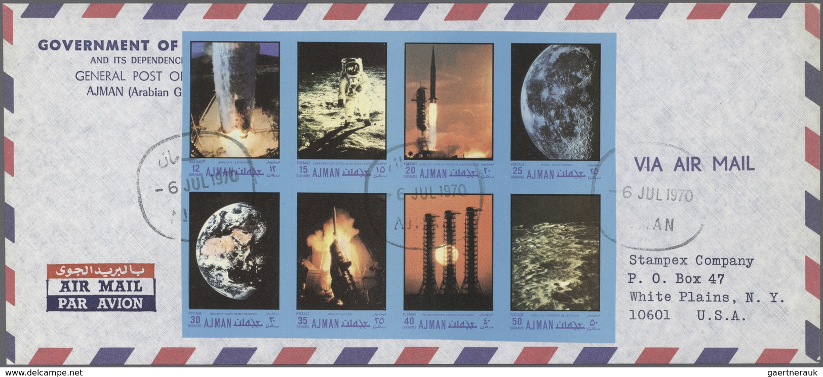 Thematik: Raumfahrt / Astronautics: 1970, Apollo/Gemini, Complete Set Perf./imperf. (se-tenant Block - Autres & Non Classés