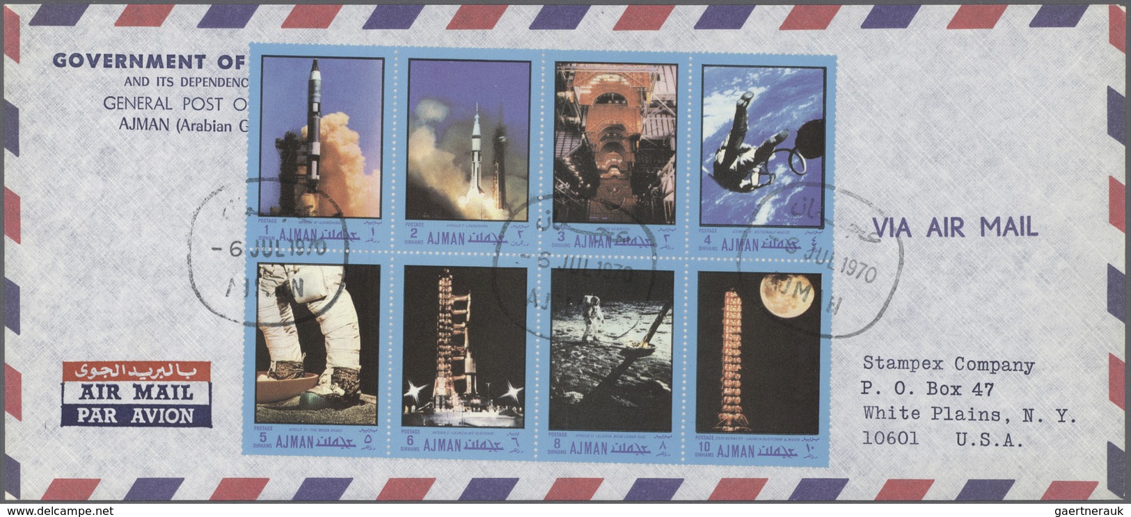 Thematik: Raumfahrt / Astronautics: 1970, Apollo/Gemini, Complete Set Perf./imperf. (se-tenant Block - Sonstige & Ohne Zuordnung