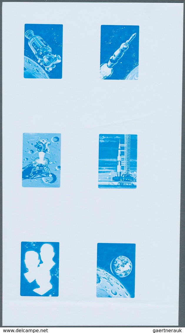 Thematik: Raumfahrt / Astronautics: 1971, Manama. Apollo 15. Collective, Progressive Proof (7 Phases - Autres & Non Classés