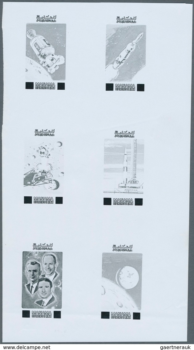 Thematik: Raumfahrt / astronautics: 1971, Manama. Apollo 15. Collective, progressive proof (7 phases