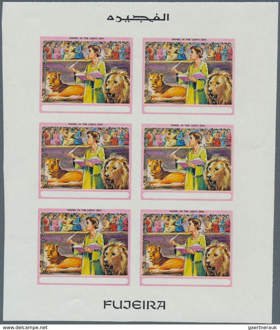 Thematik: Religion / Religion: 1970, FUJEIRA: Scenes From The Bible UNISSUED 2r. Stamp 'Daniel In Th - Autres & Non Classés