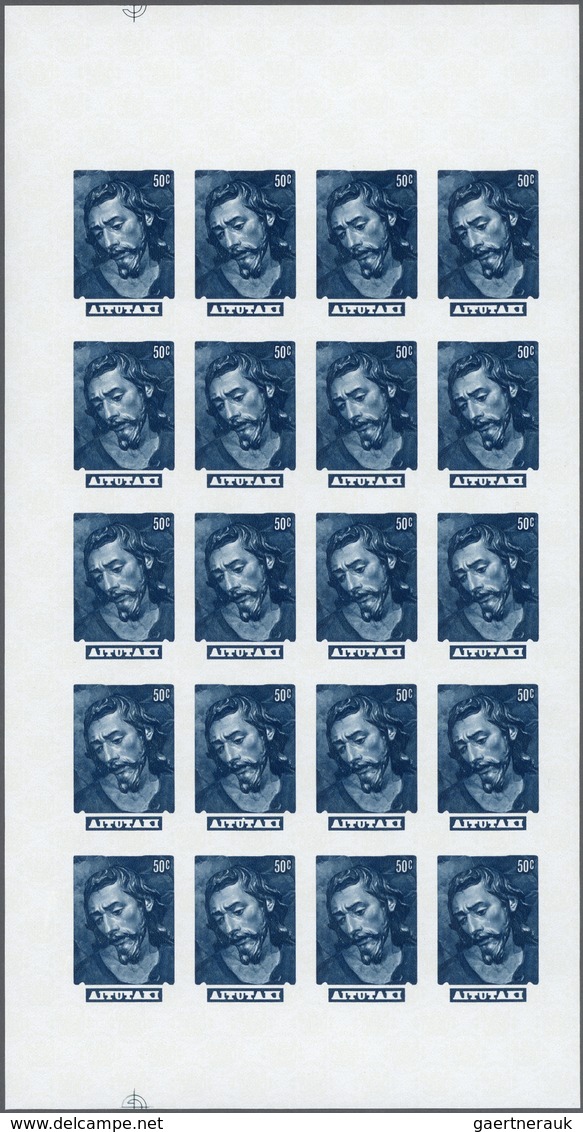 Thematik: Religion / Religion: 1981, Aitutaki. Complete Imperforate Proof Sheet Of 20 Lacking Gold C - Autres & Non Classés