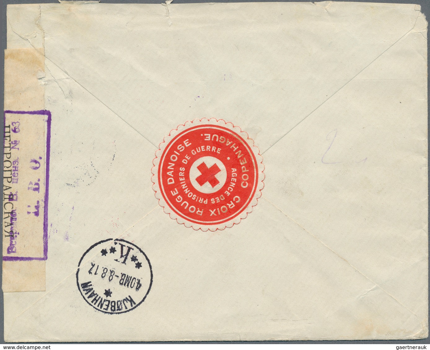 Thematik: Rotes Kreuz / Red Cross: 1917, Denmark. Danish Red Cross Letter "Croix Rouge Danoise" As R - Red Cross