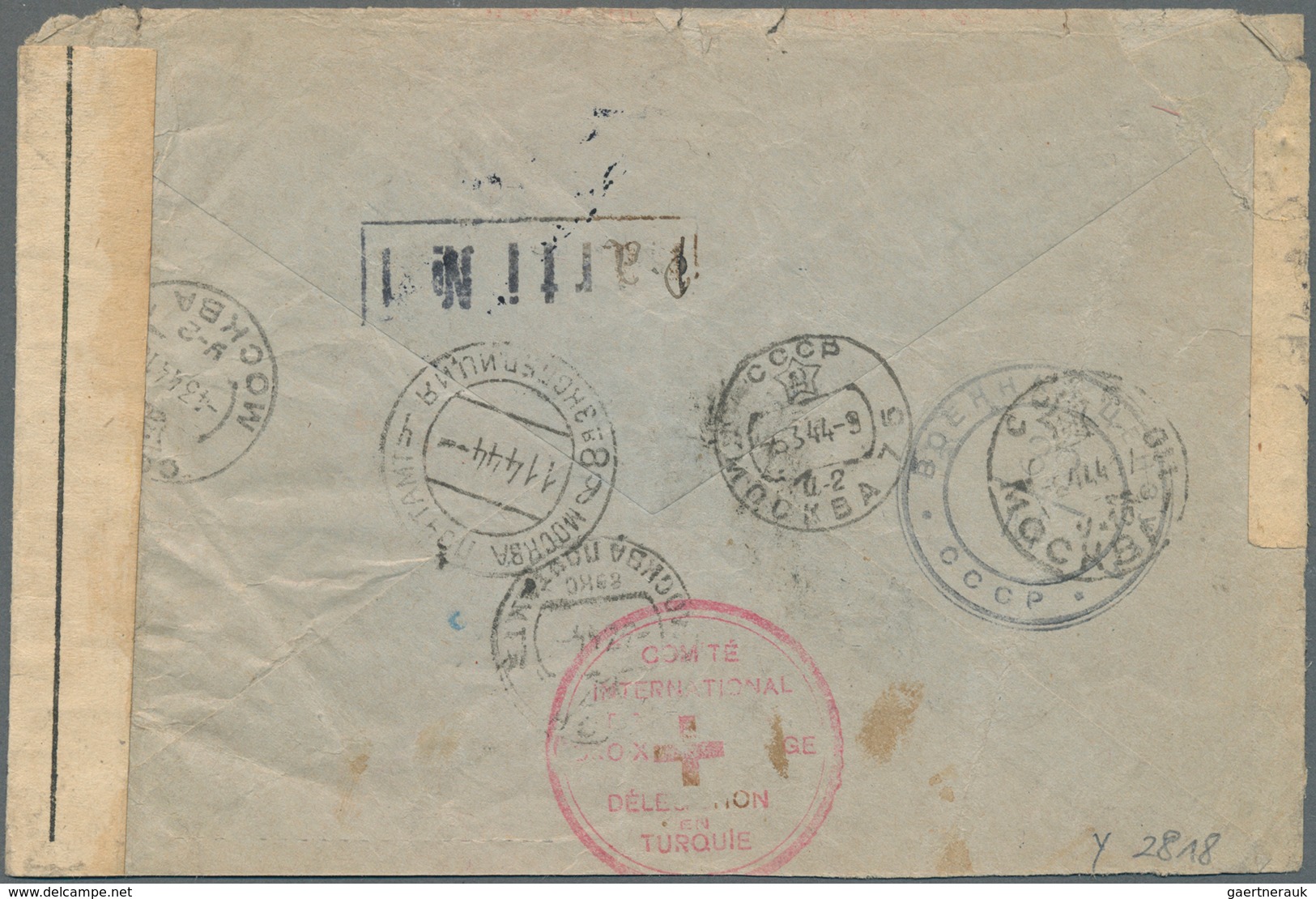 Thematik: Rotes Kreuz / Red Cross: 1943, Official Envelope Of The "COMTE INTERNATIONAL DE LA CROIX R - Rotes Kreuz