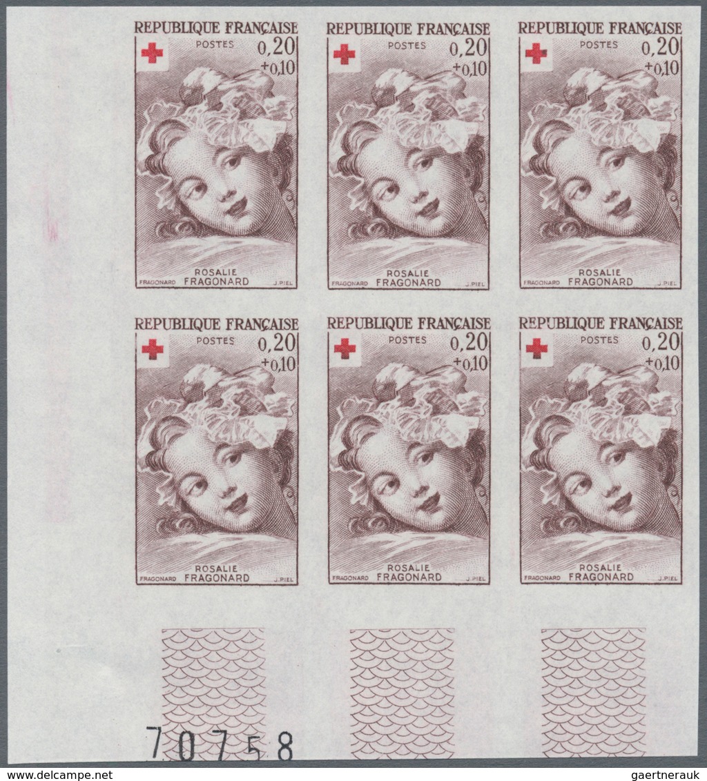 Thematik: Rotes Kreuz / Red Cross: 1962, FRANCE: Red Cross Set Of Two (paintings From Jean-Honore Fr - Croix-Rouge