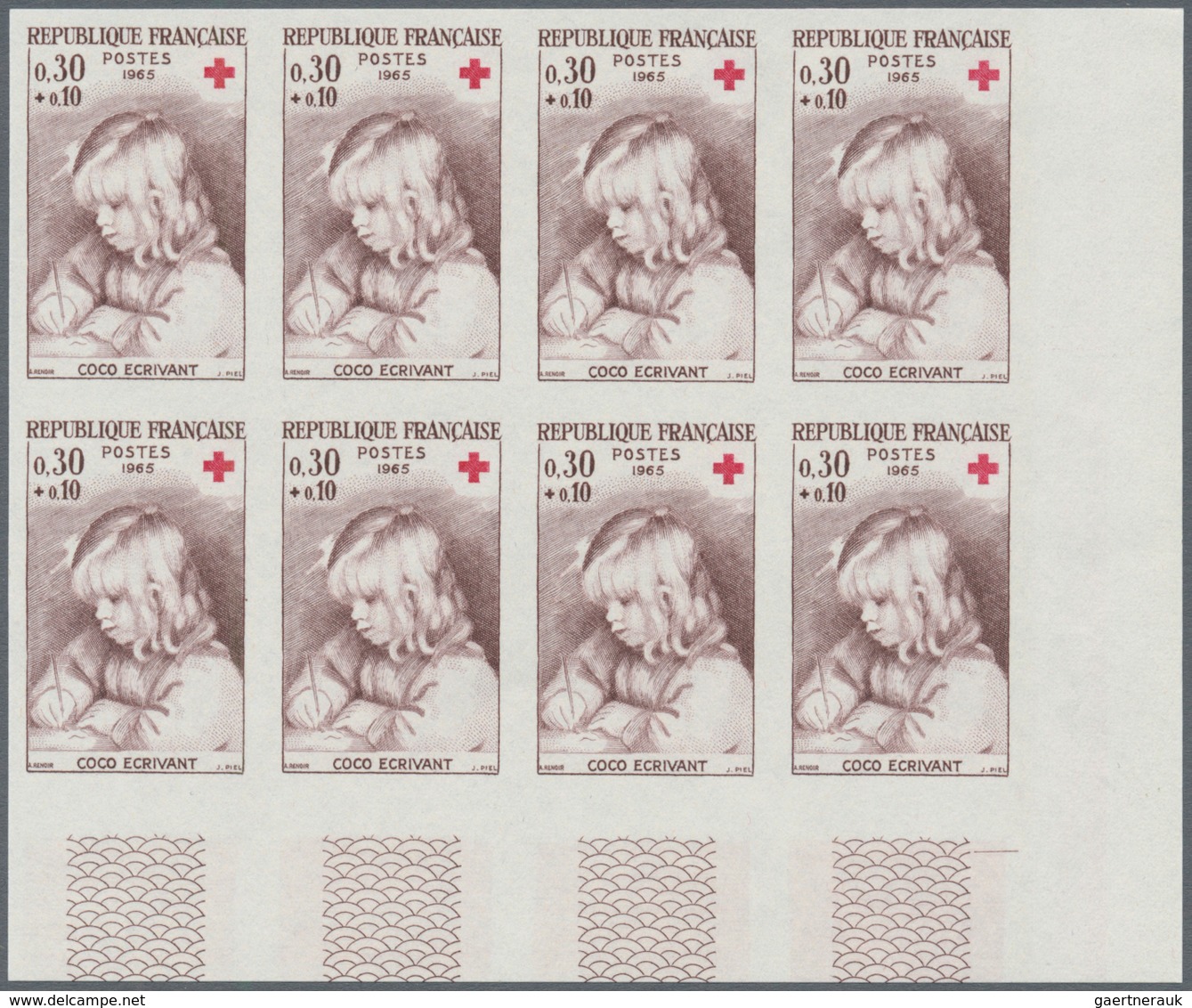 Thematik: Rotes Kreuz / Red Cross: 1965, FRANCE: Red Cross Set Of Two (paintings From Pierre-Auguste - Rotes Kreuz