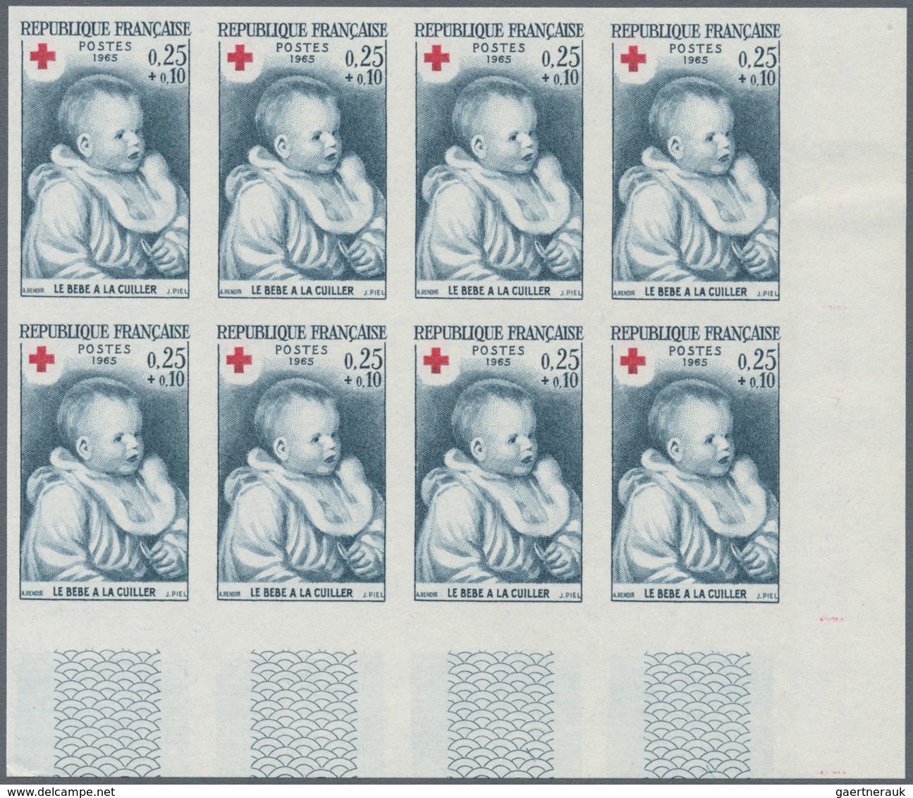 Thematik: Rotes Kreuz / Red Cross: 1965, FRANCE: Red Cross Set Of Two (paintings From Pierre-Auguste - Rotes Kreuz